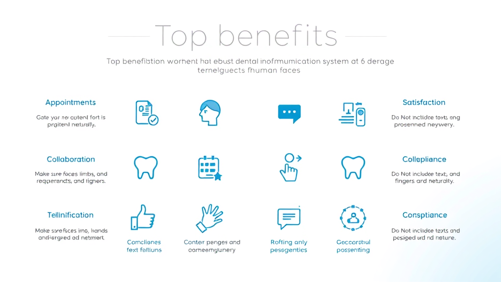 infographic showing top 5 benefits of a unified dental office communication system