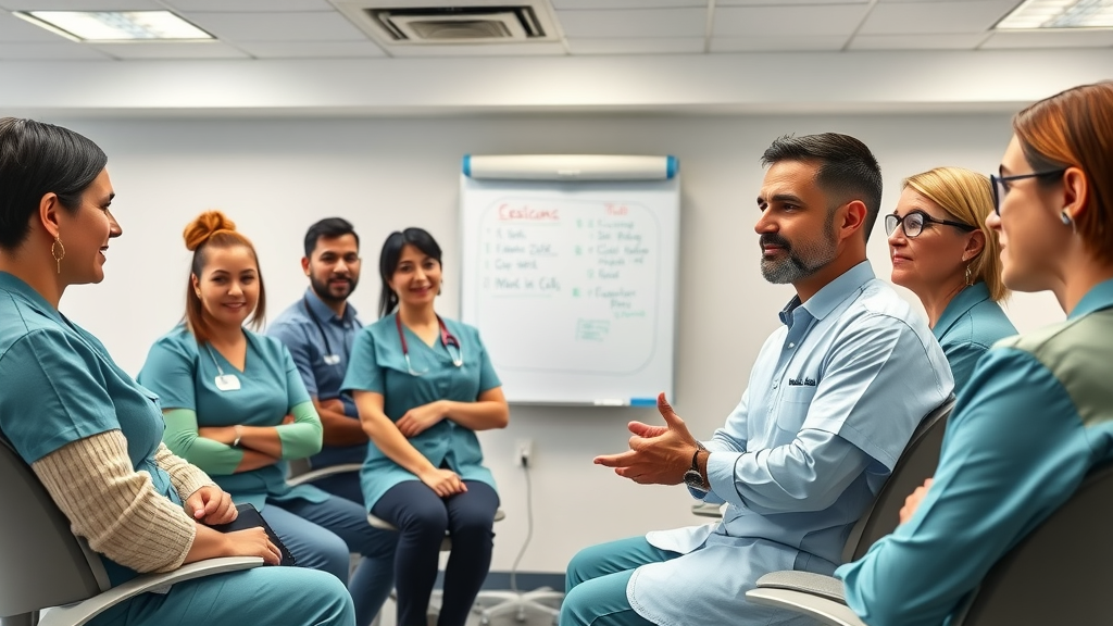 dental staff participating in a customer service workshop patient experience