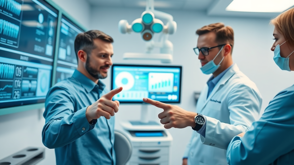 state-of-the-art dental office technology with digital communication systems in action