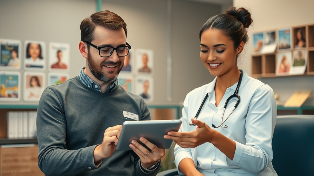 calm patient booking appointment with staff customer experience in dentistry