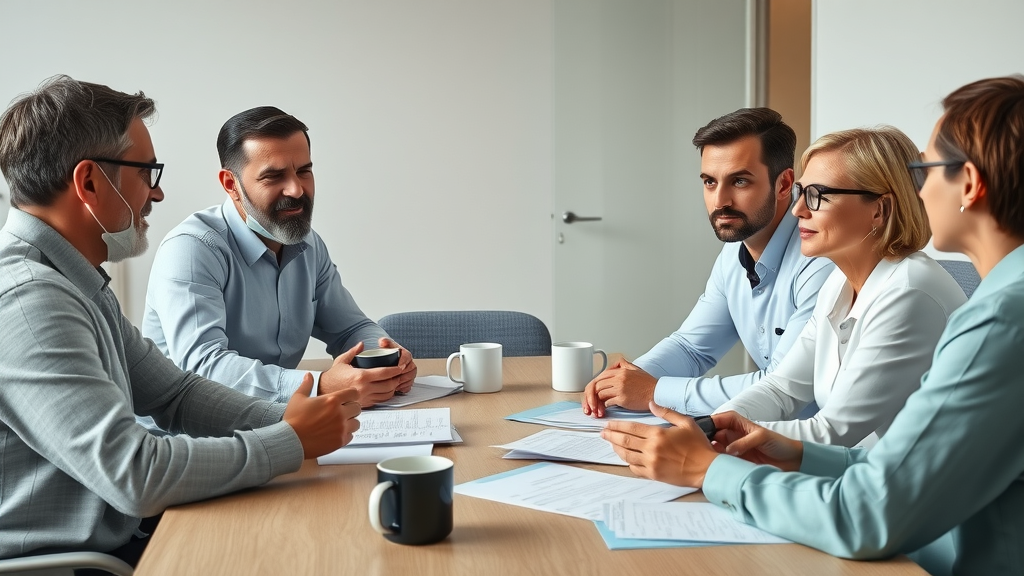 dental team in a meeting discussing challenges customer experience in dentistry