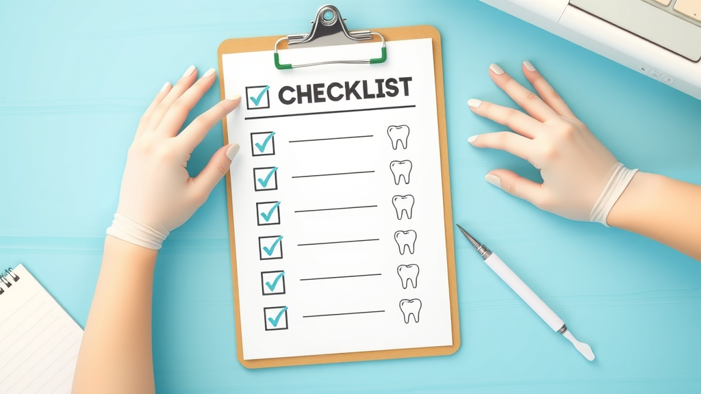 organized checklist with dental images customer experience in dentistry
