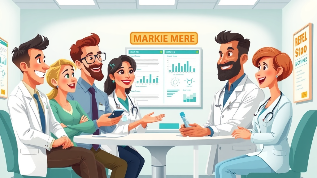 Dental referral marketing strategies infographic team discussing referral marketing in dental practice